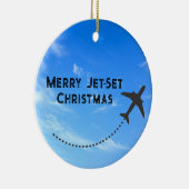 Merry Jet-Set Kerstversiering - Sky Keramisch Ornament (Rechts)