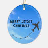 Merry Jet-Set Kerstversiering - Sky Keramisch Ornament (Links)