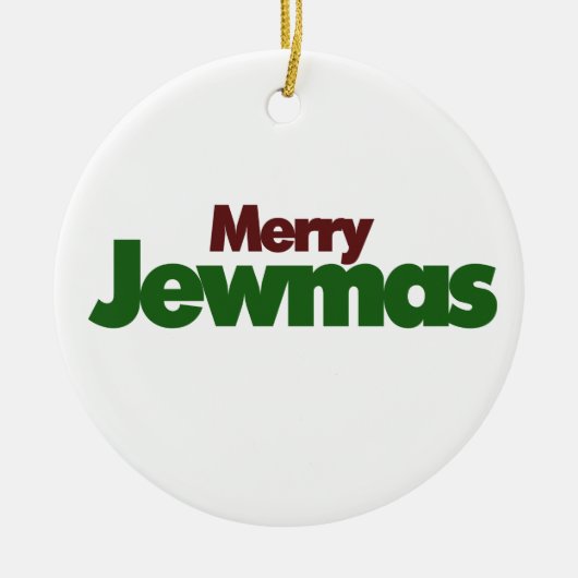 Merry Jewmas Keramisch Ornament (Voorkant)