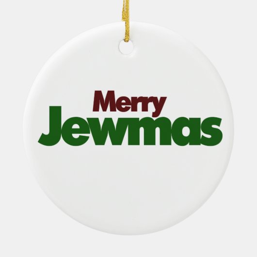 Merry Jewmas Keramisch Ornament (Achterkant)