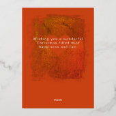 Merry Jolly Artistic Heart Painting Kerstgoud Folie Feestdagenkaart (Achterkant)