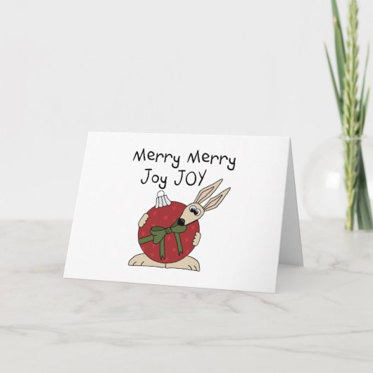 Merry Joy Joy Tshirts en geschenken Feestdagen Kaart (Voorkant)