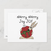 Merry Joy Joy Tshirts en geschenken Feestdagenkaart (Voorkant / Achterkant)