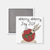 Merry Joy Joy Tshirts en geschenken Magneet (Voorkant / Achterkant)