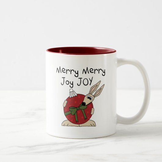Merry Joy Joy Tshirts en geschenken Tweekleurige Koffiemok (Rechts)