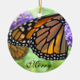 Merry Joy-kerstversiering Monarch Butterflies Keramisch Ornament
