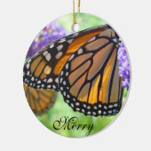 Merry Joy-kerstversiering Monarch Butterflies Keramisch Ornament (Links)