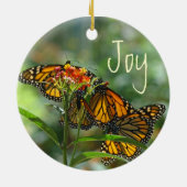 Merry Joy-kerstversiering Monarch Butterflies Keramisch Ornament (Achterkant)
