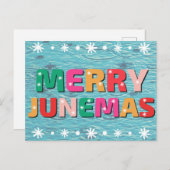 Merry Junemas Briefkaart (Voorkant / Achterkant)