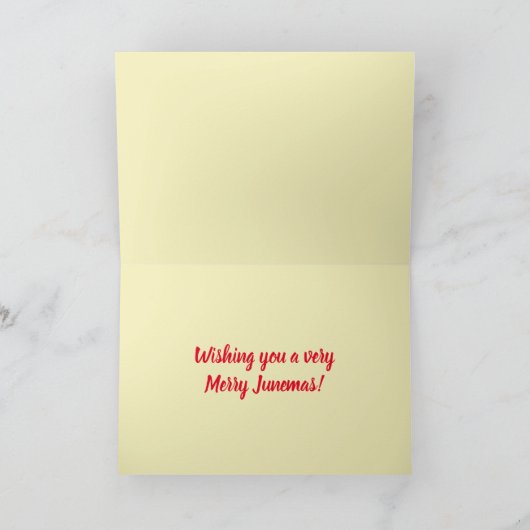 Merry Junemas-kerstkaart Kaart (Binnen)