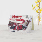 Merry Junemas-kerstkaart Kaart (Gele Bloem)