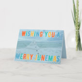 Merry Junemas Melted Snowman Card Kaart (Voorkant)