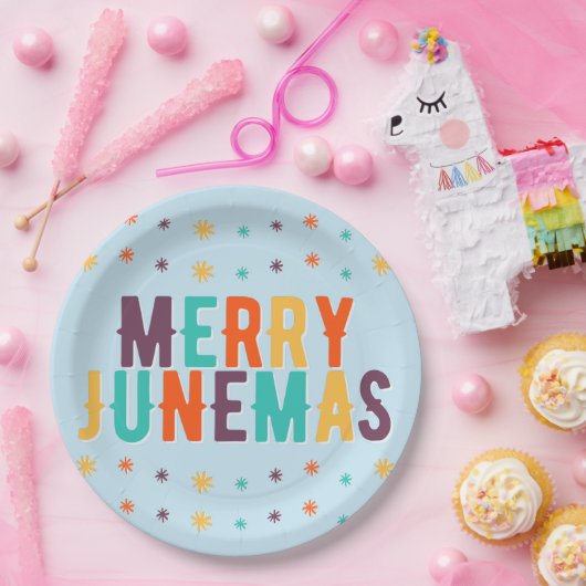 Merry Junemas Papieren Bordje (Feest)