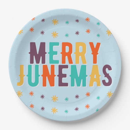Merry Junemas Papieren Bordje (Voorkant)