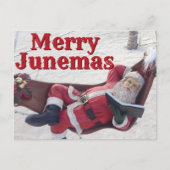 Merry Junemas Santa Briefkaart (Voorkant)