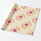 Merry Junemas Tropical Kerstpatroon Cadeaupapier (Uitgerold)