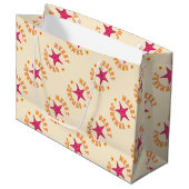 Merry Junemas Tropical Kerstpatroon Groot Cadeauzakje (Voorkant Gekanteld)