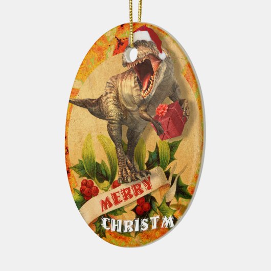 Merry Jurassic Christmas (I) Keramisch Ornament (Links)