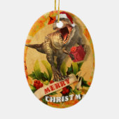 Merry Jurassic Christmas (I) Keramisch Ornament (Achterkant)
