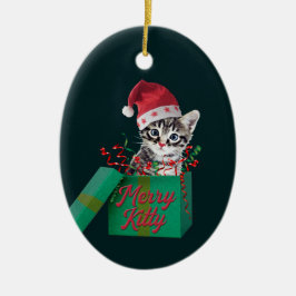 Merry Kat, pretkerst Keramisch Ornament
