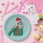Merry Kat, pretkerst Papieren Bordje (Feest)