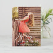 Merry kerkerry Merry Bright Voeg je eigen foto toe Feestdagenkaart (Staand voorkant)