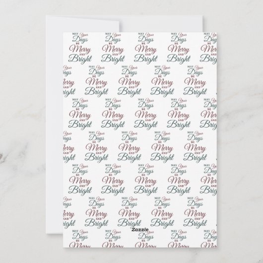 Merry kerkerry Merry Bright Voeg je eigen foto toe Feestdagenkaart (Achterkant)