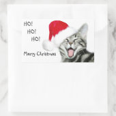 Merry kerkitten rechthoekige sticker (Tas)