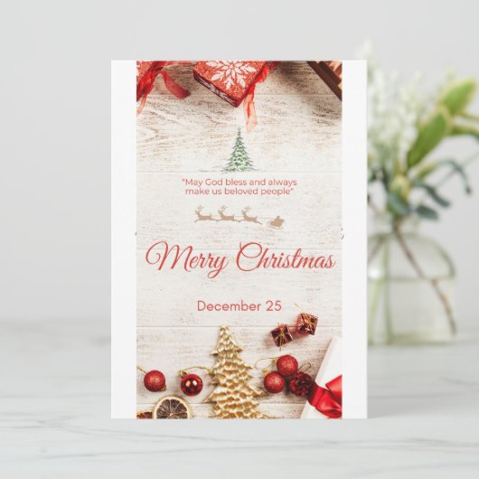 Merry kermas aankondiging (Staand voorkant)