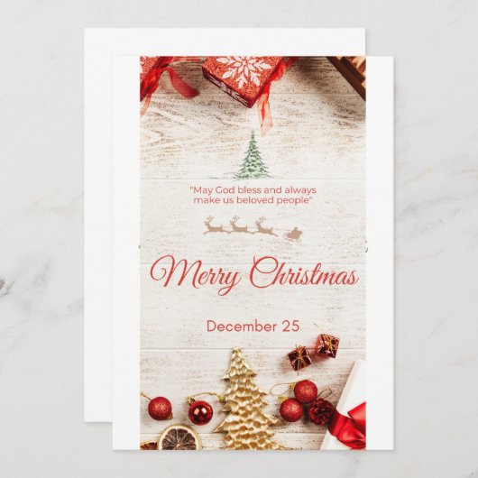 Merry kermas aankondiging (Voorkant / Achterkant)