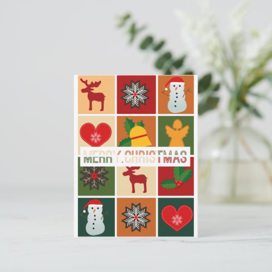 Merry kermas briefkaart (Staand voorkant)