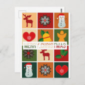 Merry kermas briefkaart (Voorkant / Achterkant)