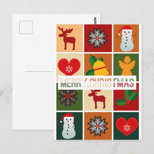 Merry kermas briefkaart (Voorkant / Achterkant)