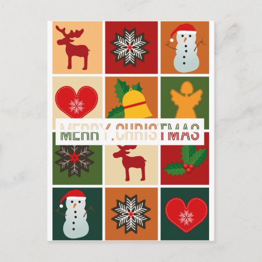 Merry kermas briefkaart (Voorkant)