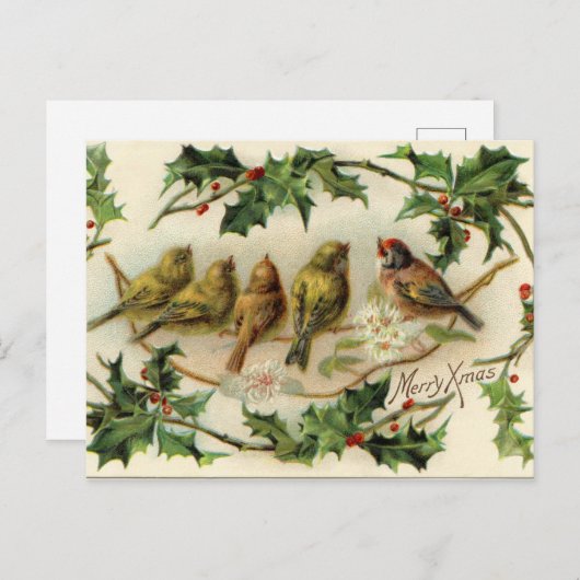 Merry kermas briefkaart (Voorkant / Achterkant)