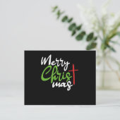Merry kermas cross briefkaart (Staand voorkant)
