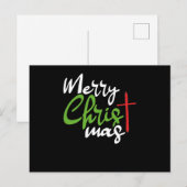 Merry kermas cross briefkaart (Voorkant / Achterkant)