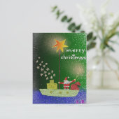 Merry kermas feestdagenkaart (Staand voorkant)