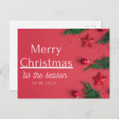 Merry kermas feestdagenkaart (Voorkant / Achterkant)