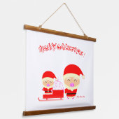 Merry kermas hangend wandkleed (Gebogen)