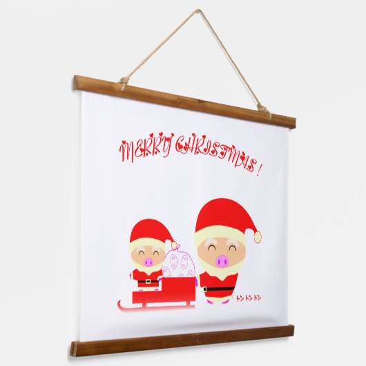 Merry kermas hangend wandkleed (Gebogen)