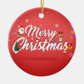 Merry kermas keramisch ornament (Voorkant)