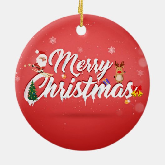 Merry kermas keramisch ornament (Achterkant)