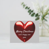 Merry kermas Love hart Briefkaart (Staand voorkant)