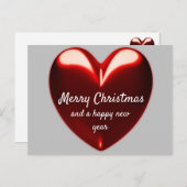 Merry kermas Love hart Briefkaart (Voorkant / Achterkant)