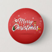 Merry kermas ronde button 5,7 cm (Voorkant)