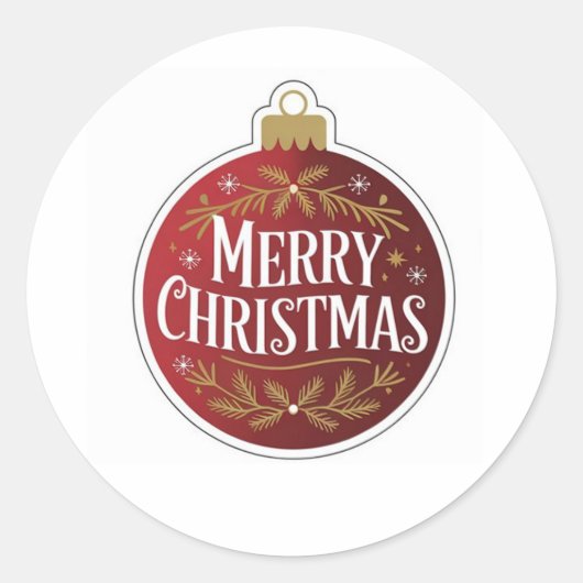 Merry kermas ronde sticker (Voorkant)