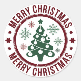 Merry kermas ronde sticker