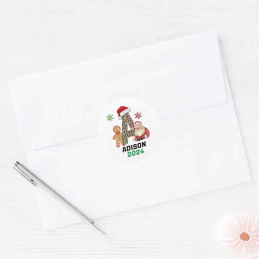 Merry kermas ronde sticker (Envelop)