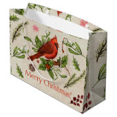 Merry kerrode kardinaal groot cadeauzakje (Achterkant Gekanteld)